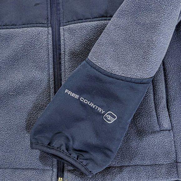 Free Country Super Softshell Hooded Jacket 3 Zipper Pocket Front (Large) - Picture 4 of 5